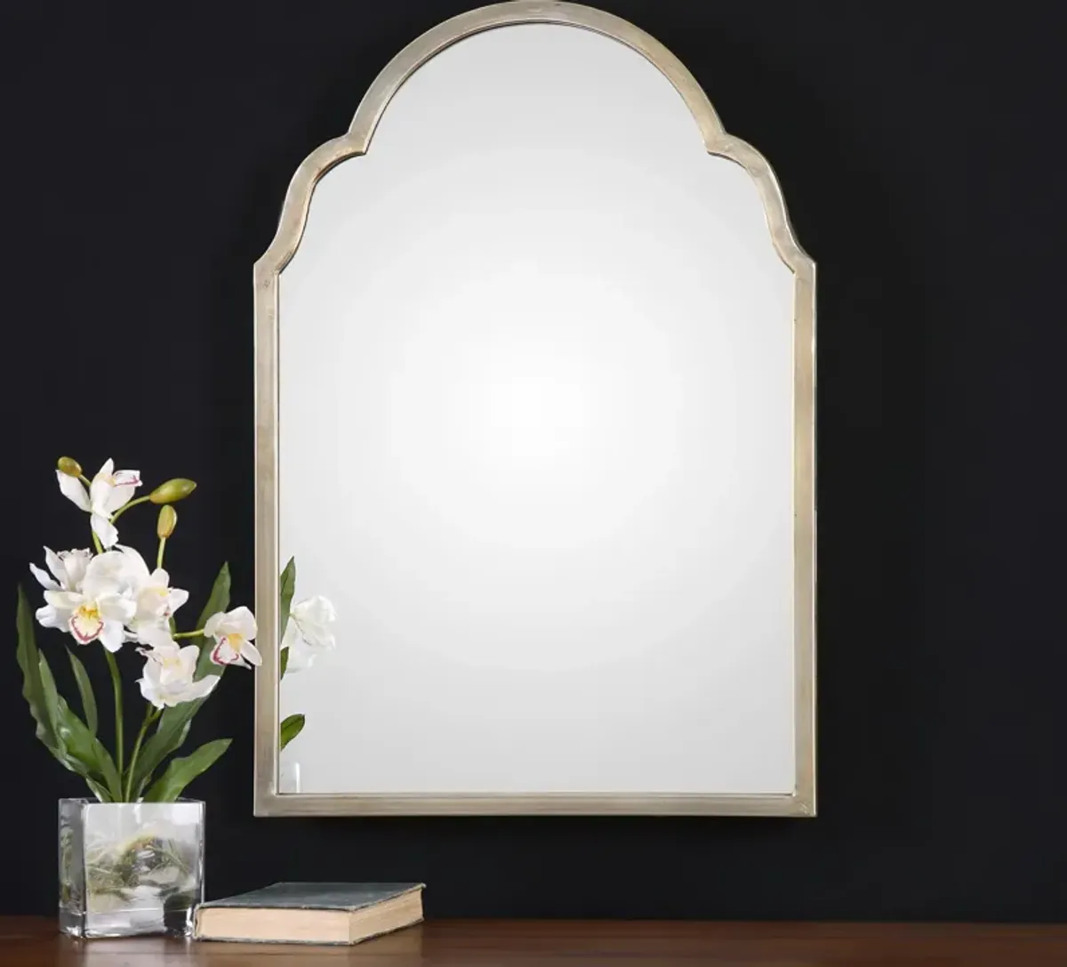 Brayden Petite Silver Arch Mirror