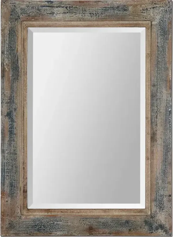 Bozeman Distressed Blue Mirror