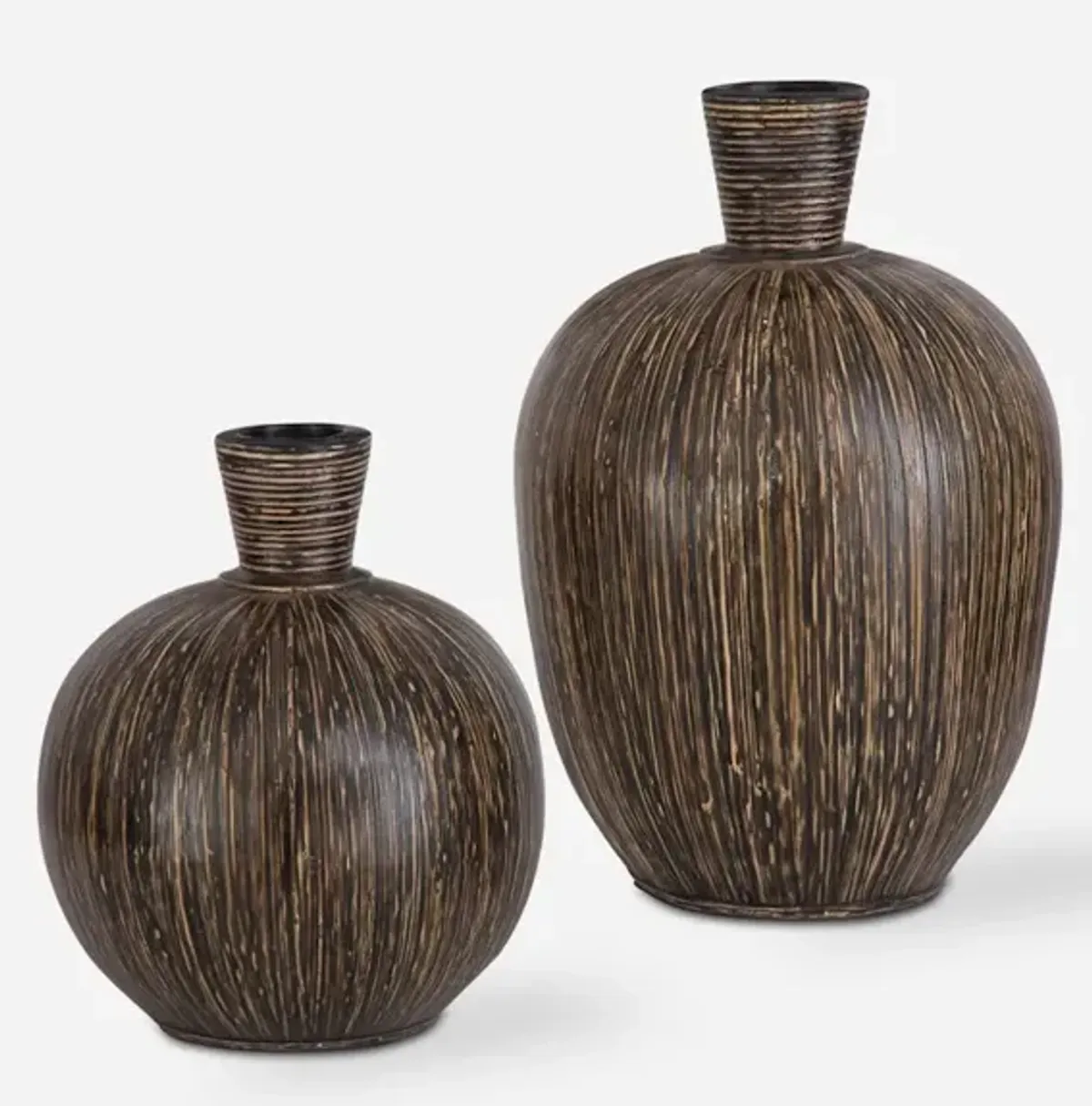 Islander Black Vases Set/2