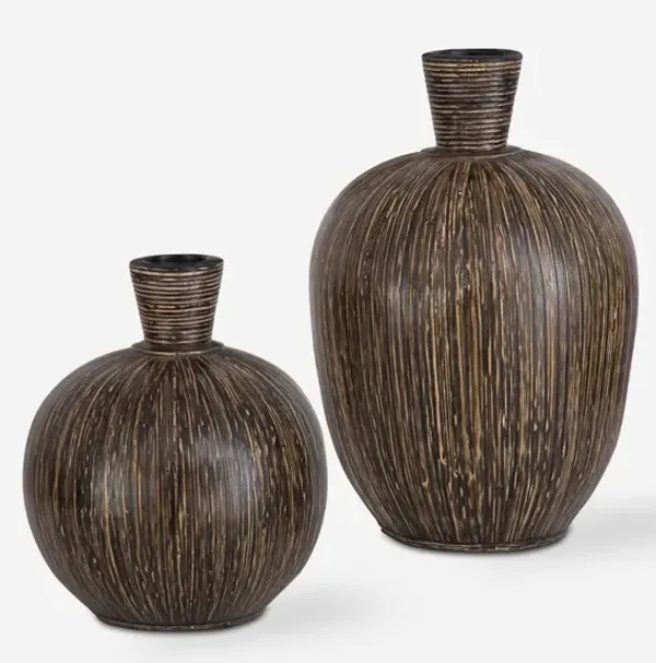 Islander Black Vases S/2