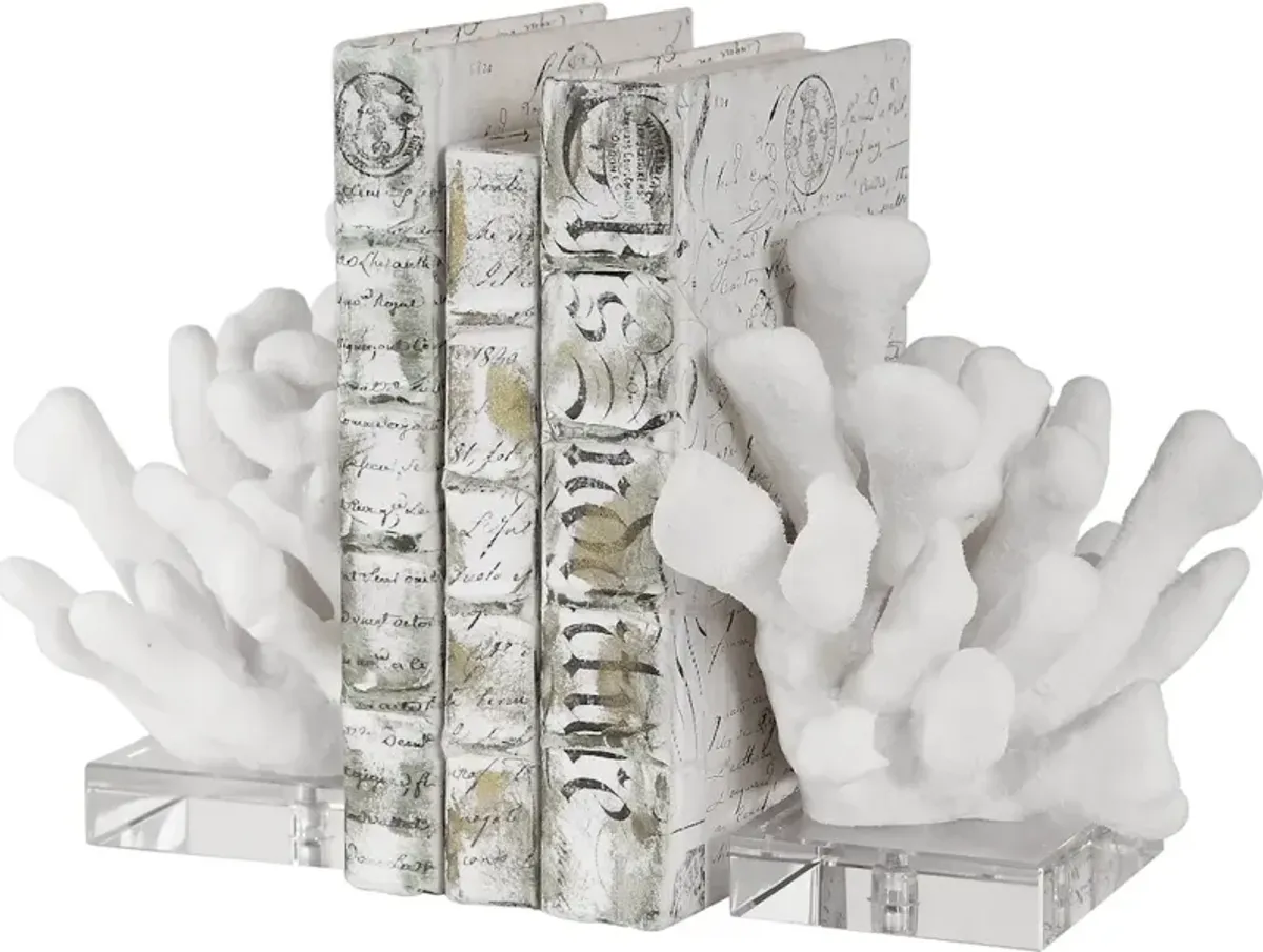 Charbel White Bookends Set/2