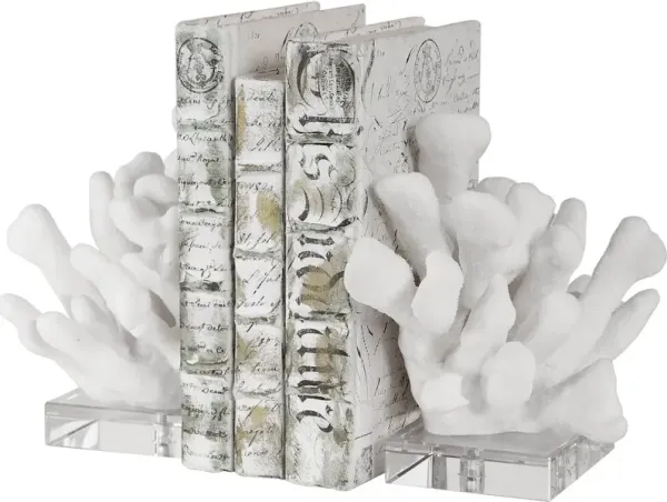 Charbel White Bookends, Set/2