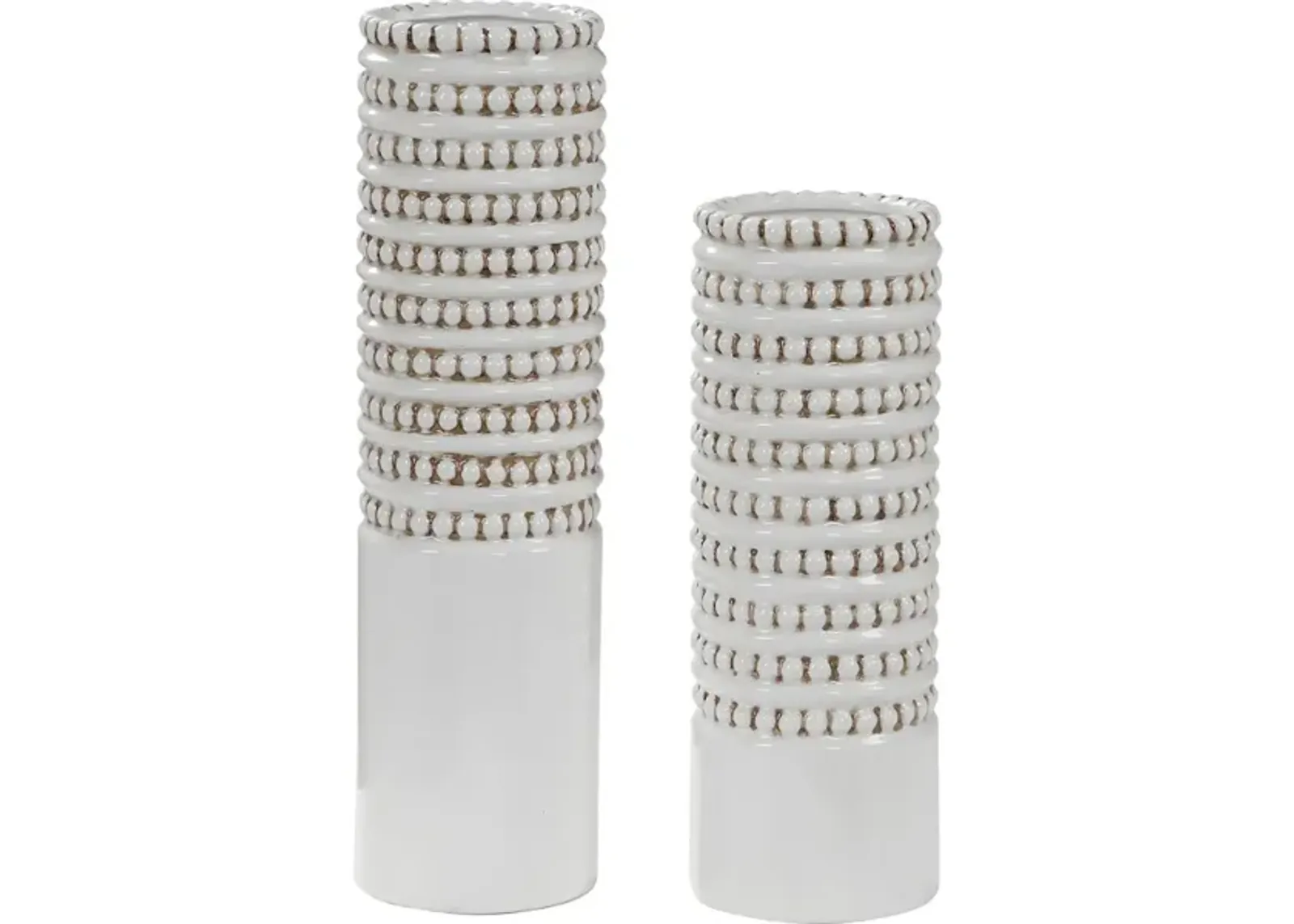 Angelou White Vases, Set/2