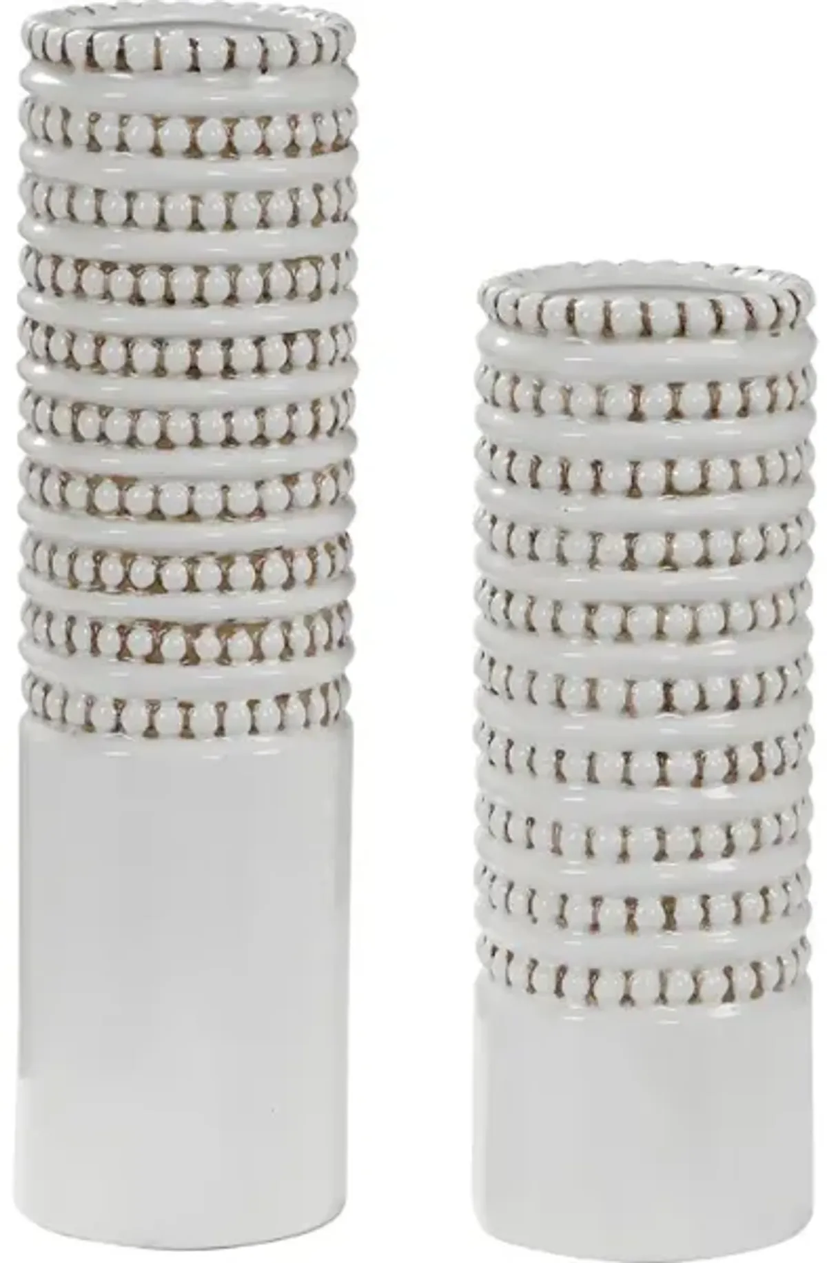 Angelou White Vases Set/2