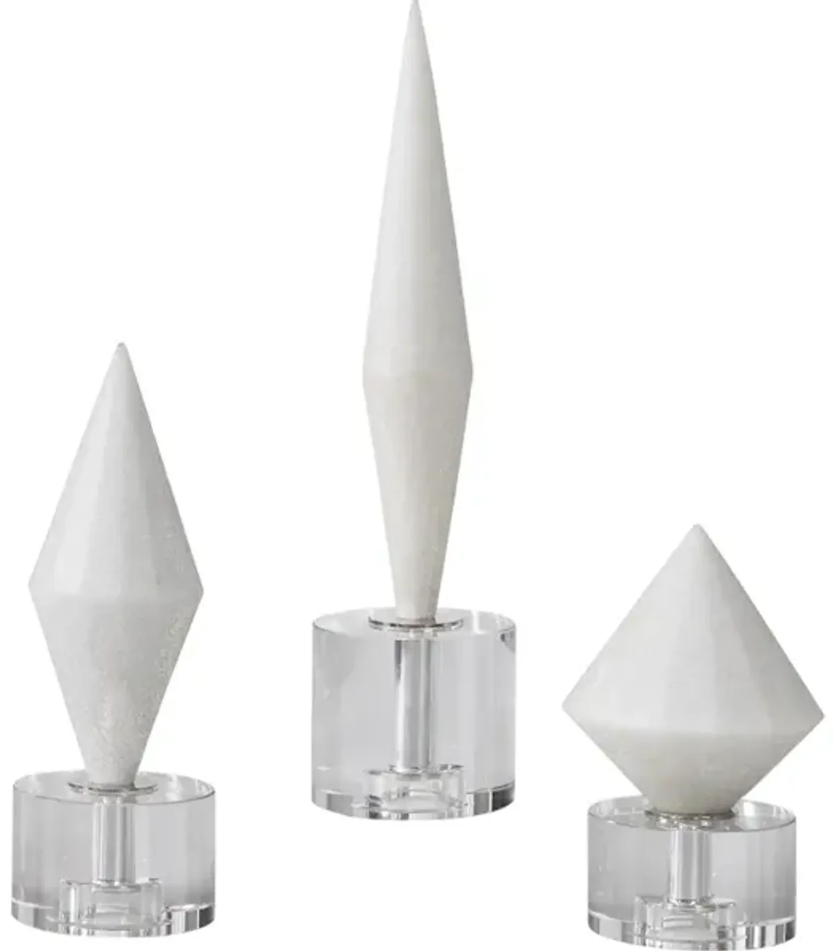 Alize White Stone Sculptures Set/3