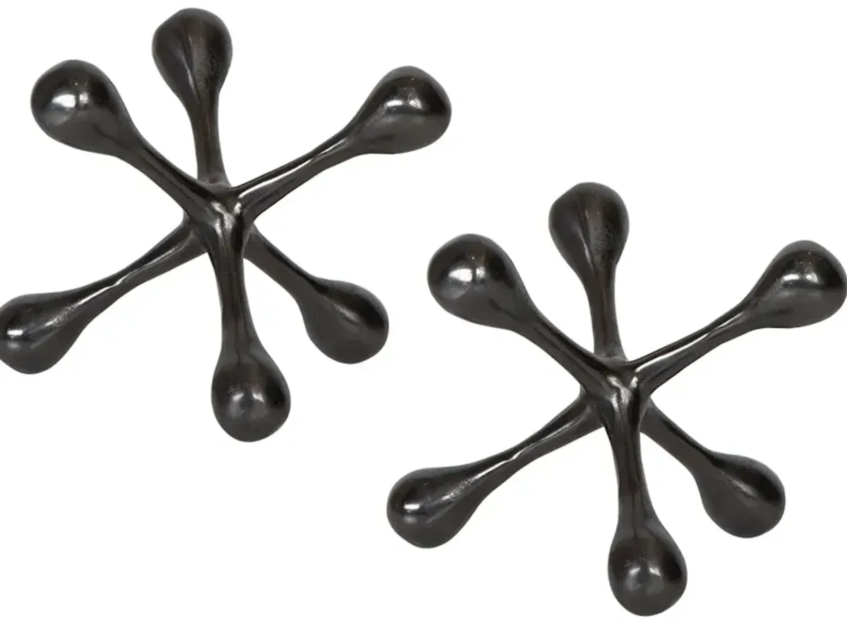 Harlan Black Nickel Objects Set/2