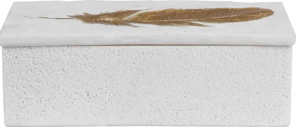 Nephele White Stone Box