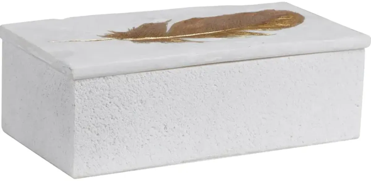 Nephele White Stone Box