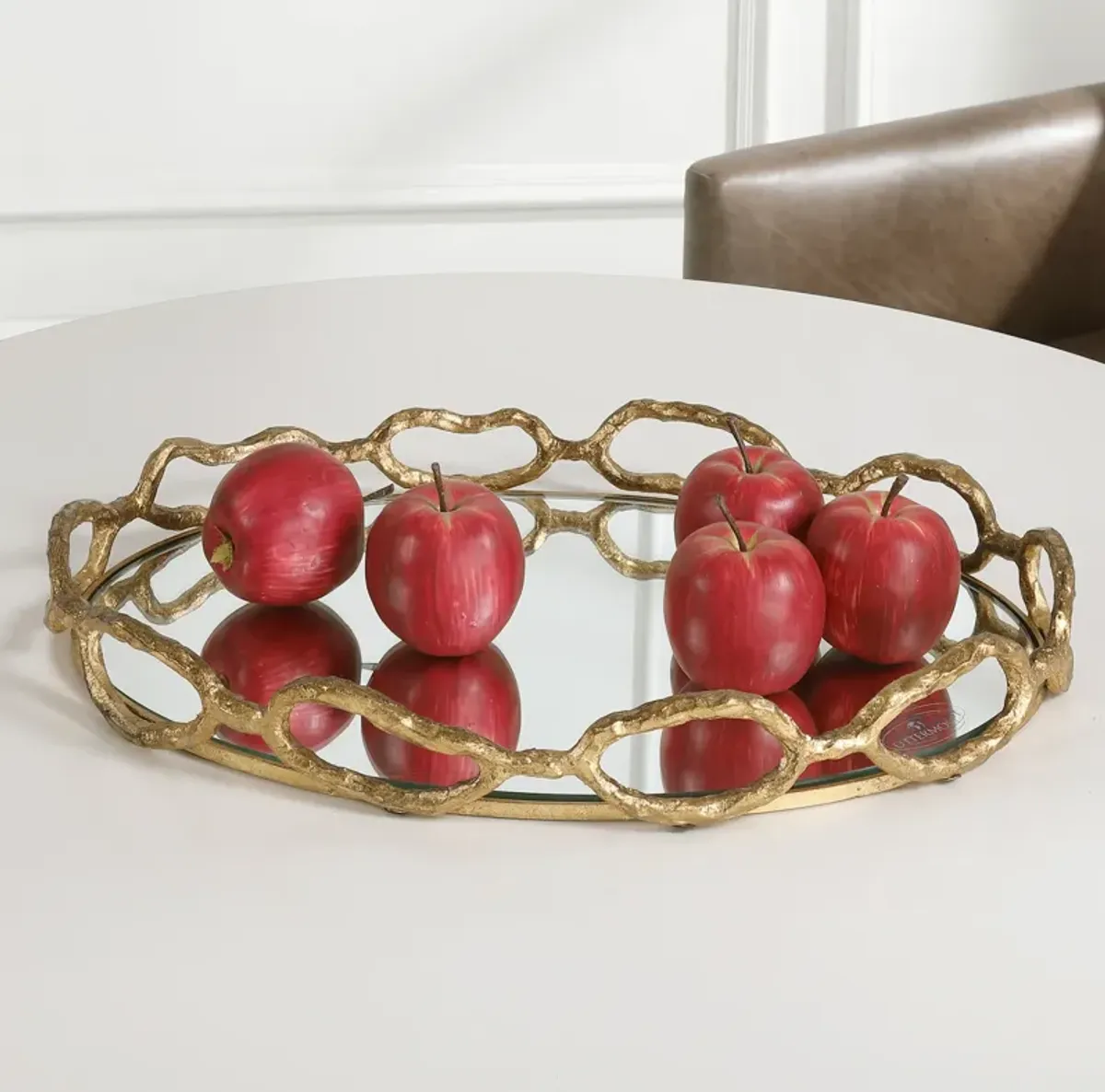 Cable Chain Mirrored Tray