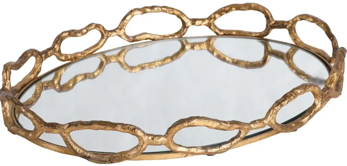 Cable Chain Mirrored Tray