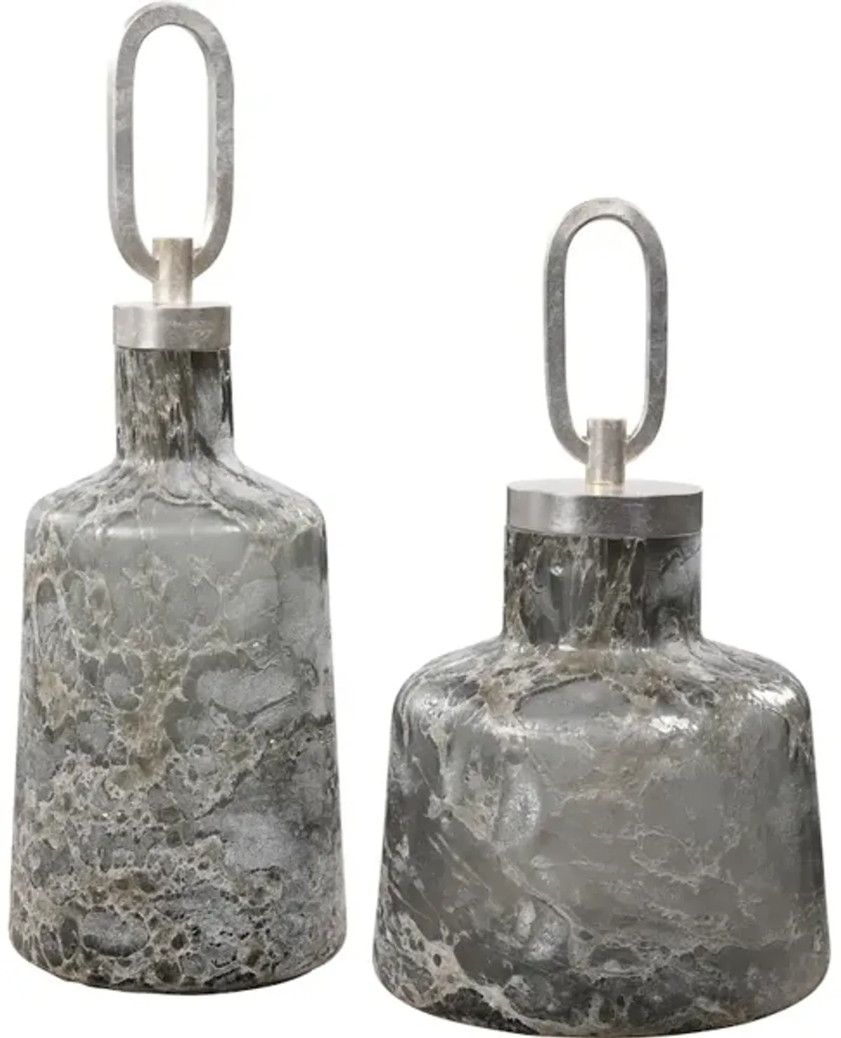 Storm Art Glass Bottles Set/2