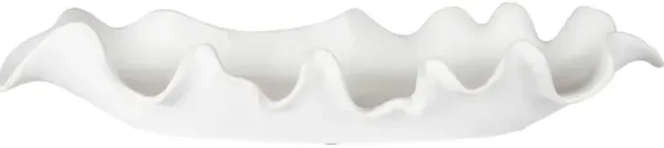 Ruffled Feathers Modern White Bowl
