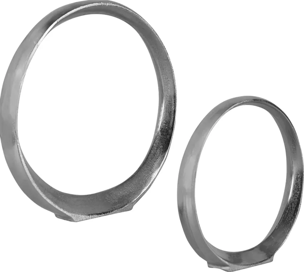 Orbits Nickel Ring Sculptures Set/2