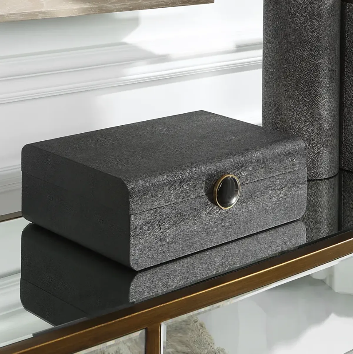 Lalique Black Shagreen Box