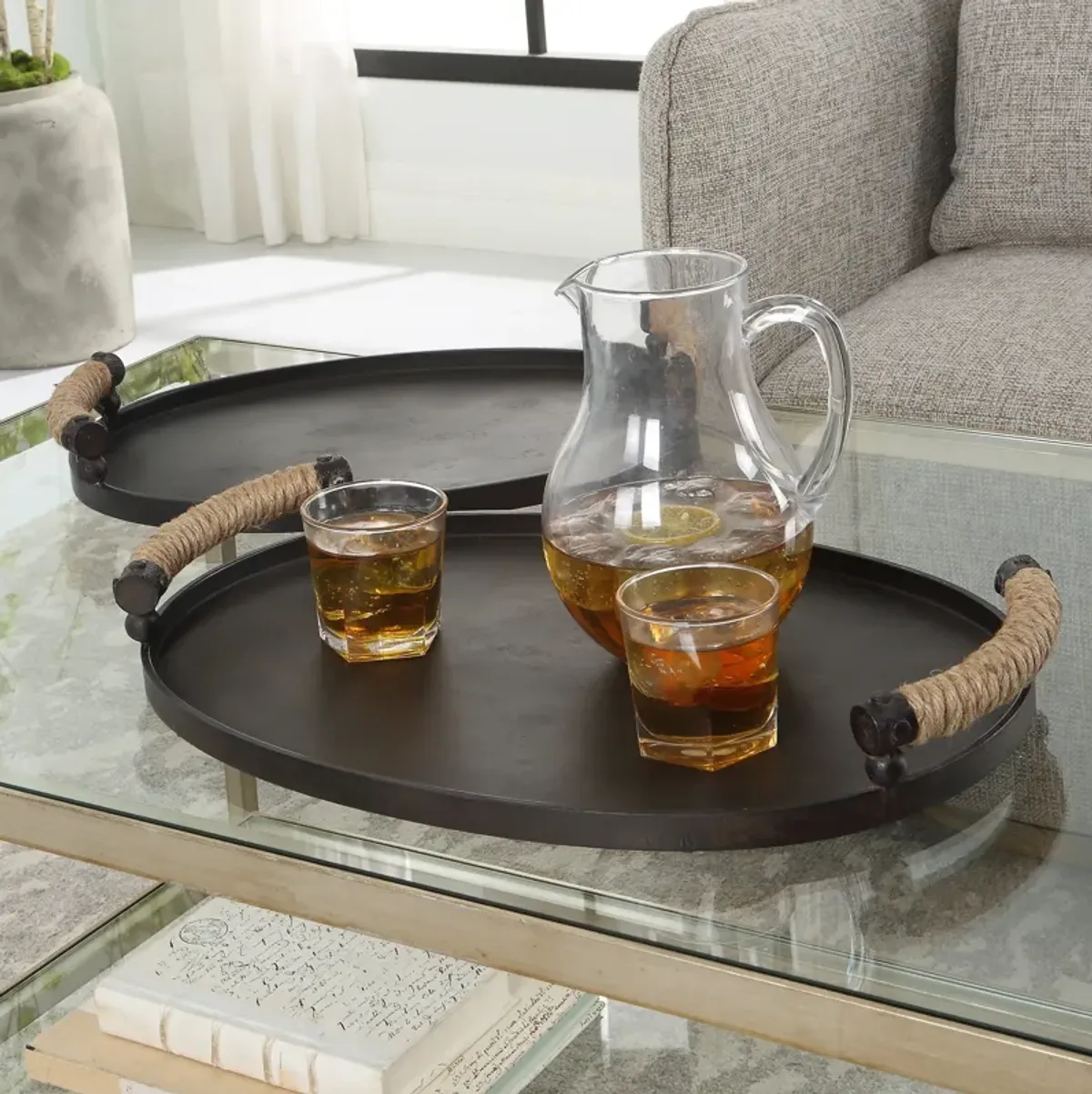 Viggo Bronze Trays Set/2