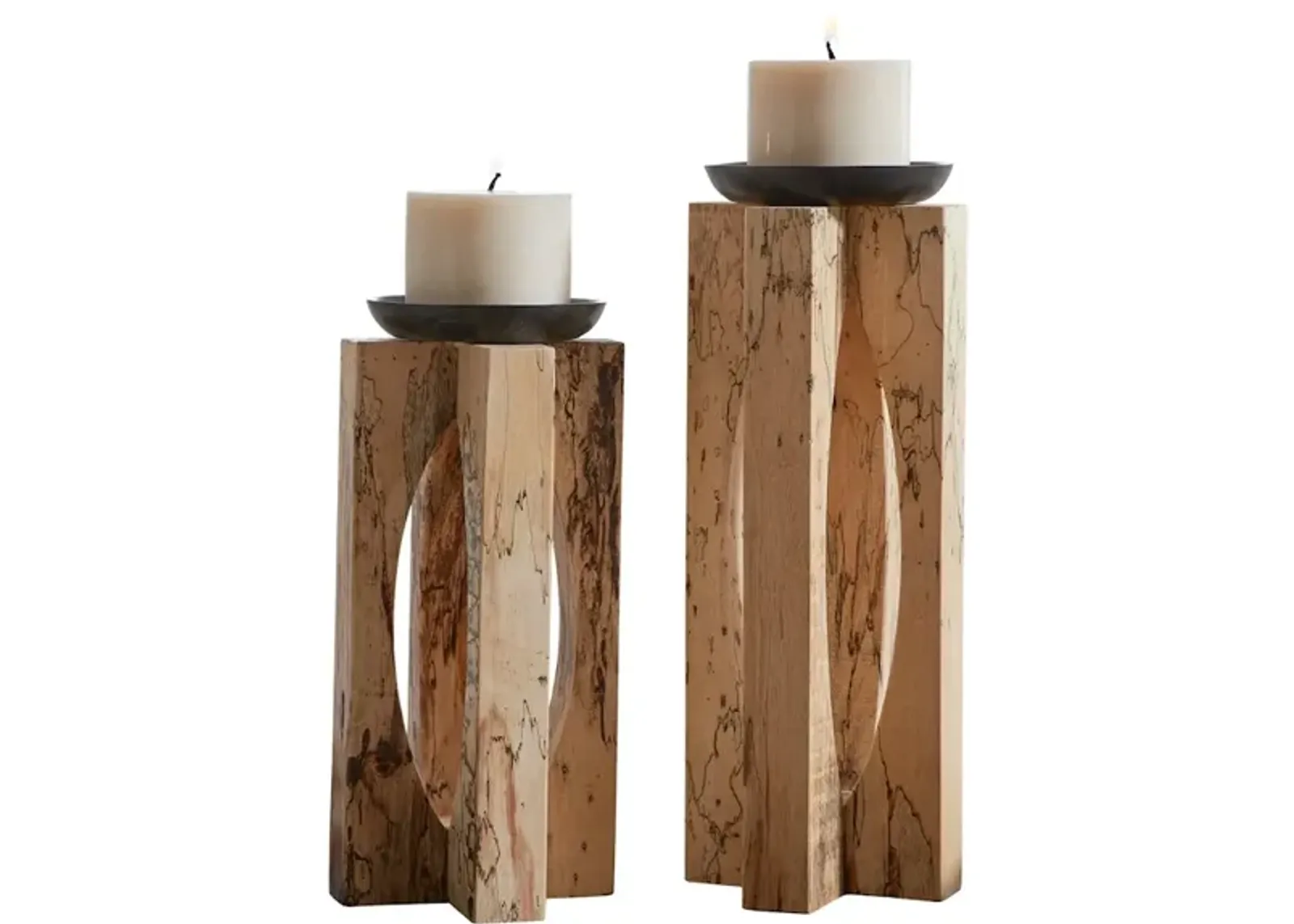 Ilva Wood Candleholders Set/2