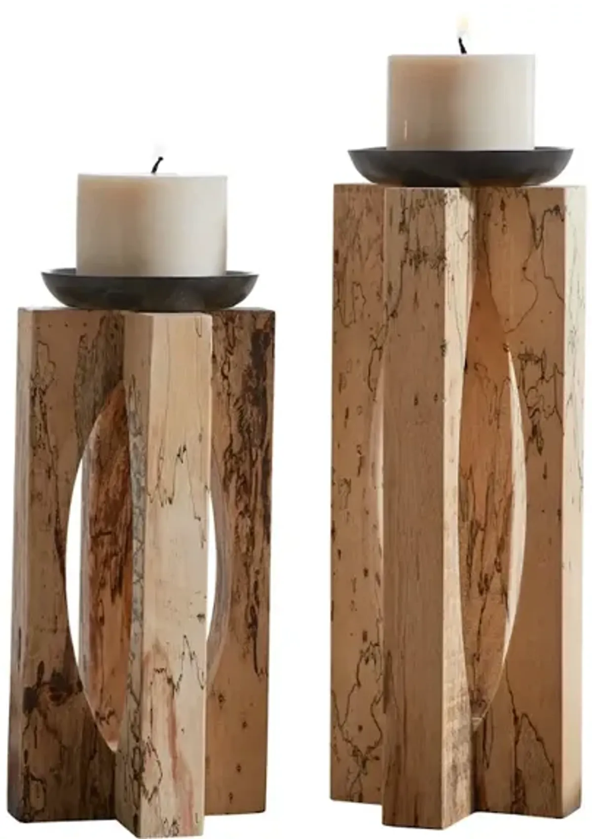 Ilva Wood Candleholders Set/2