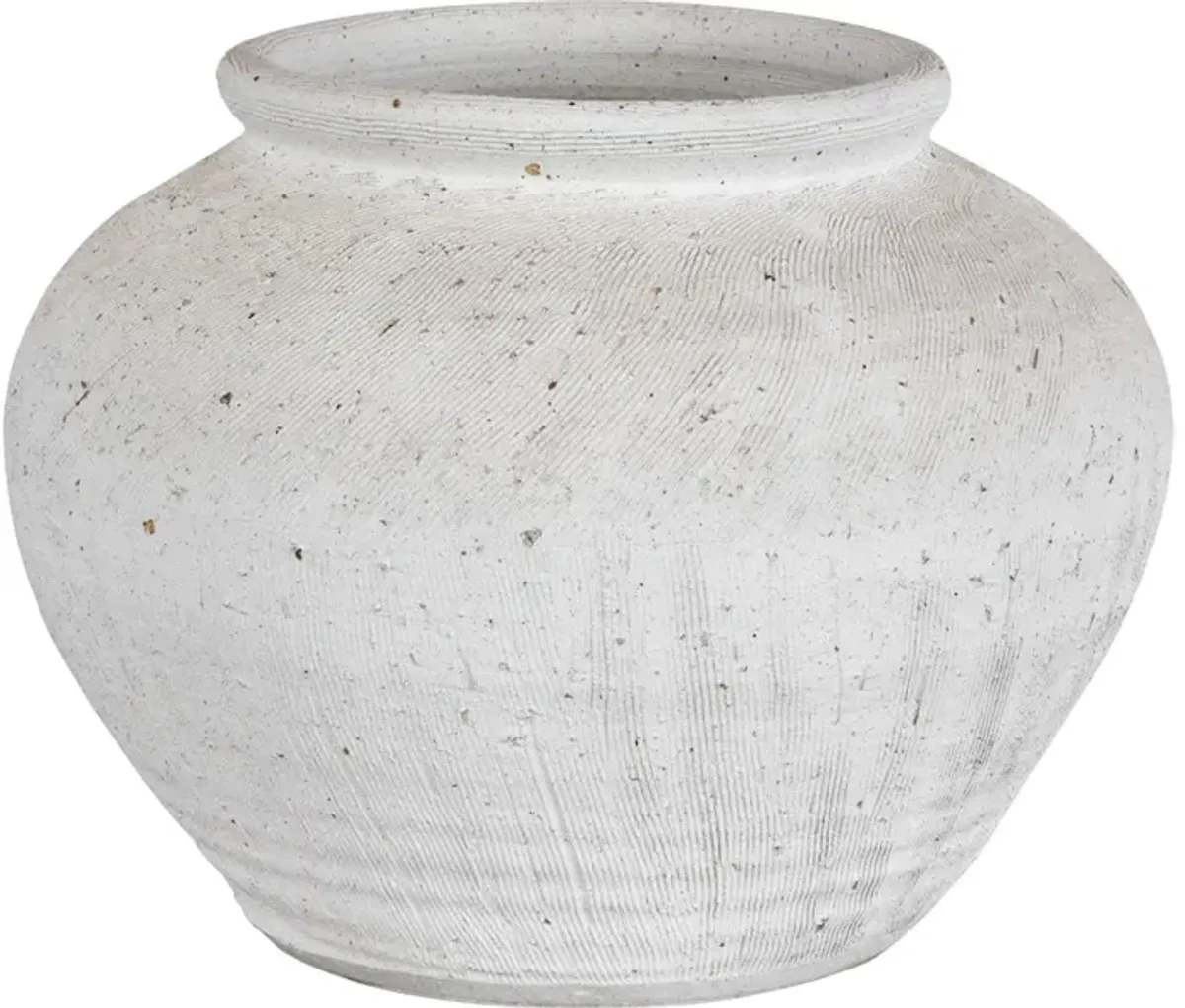 Floreana Round White Vase