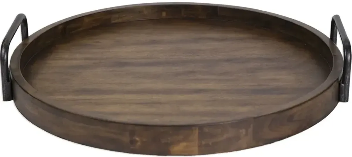 Reine Round Wooden Tray