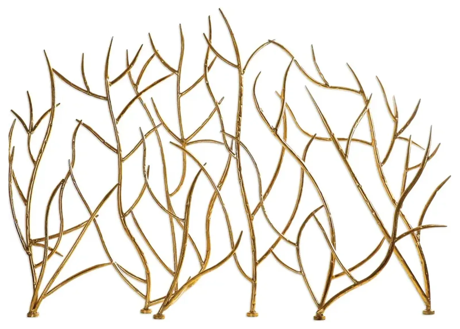 Gold Branches Decorative Fireplace Screen