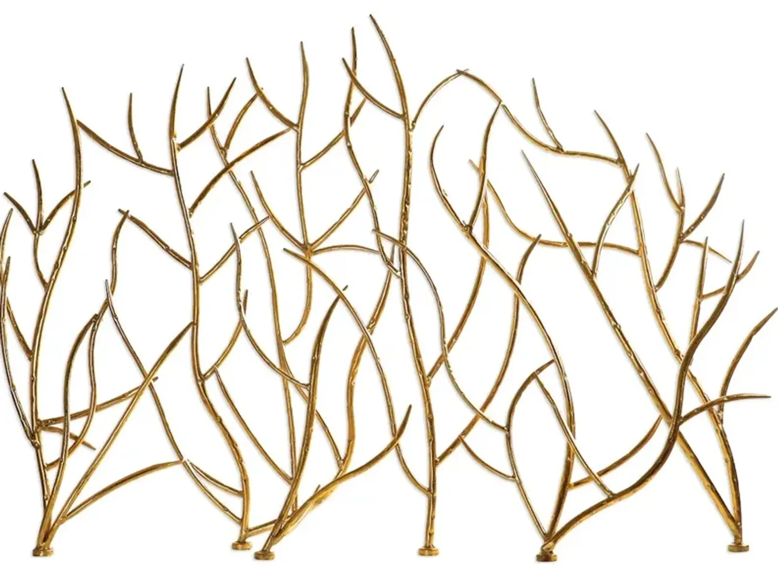 Gold Branches Decorative Fireplace Screen