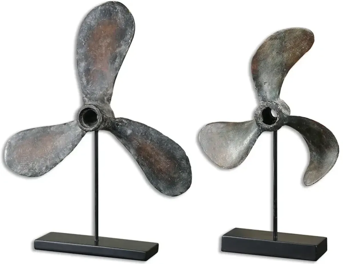 Propellers Rust Sculptures Set/2