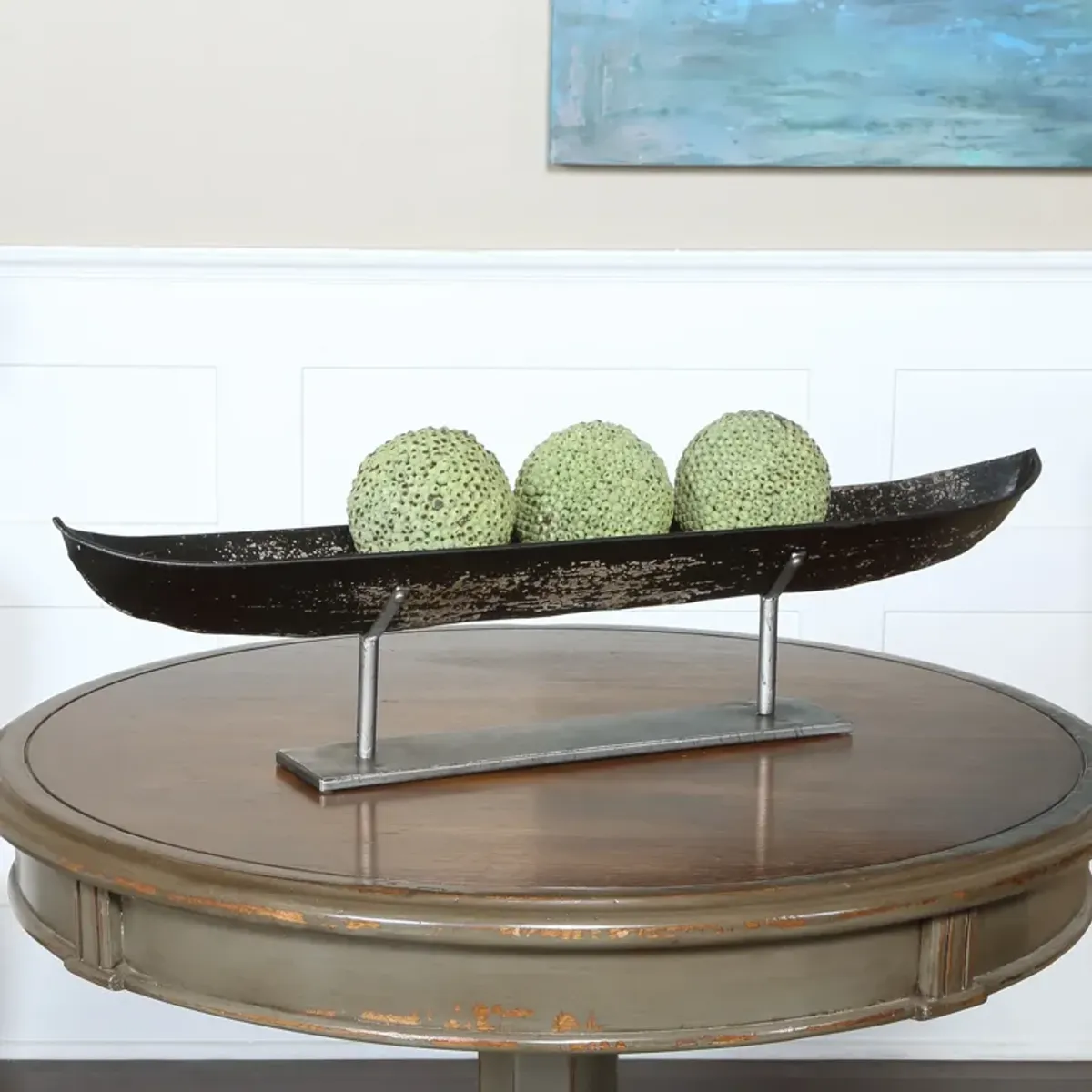 River Boat Sculpture