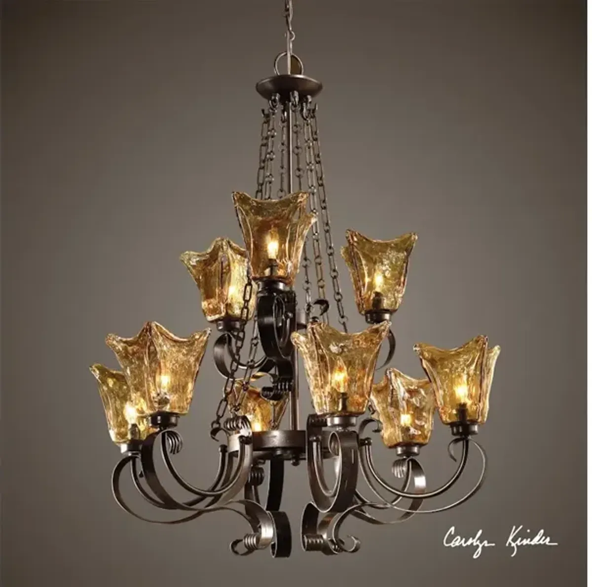 Vetraio 9 Light Oil Rubbed Bronze Chandelier