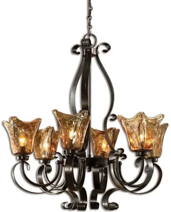 Vetraio 6Lt Oil Rubbed Bronze Chandelier