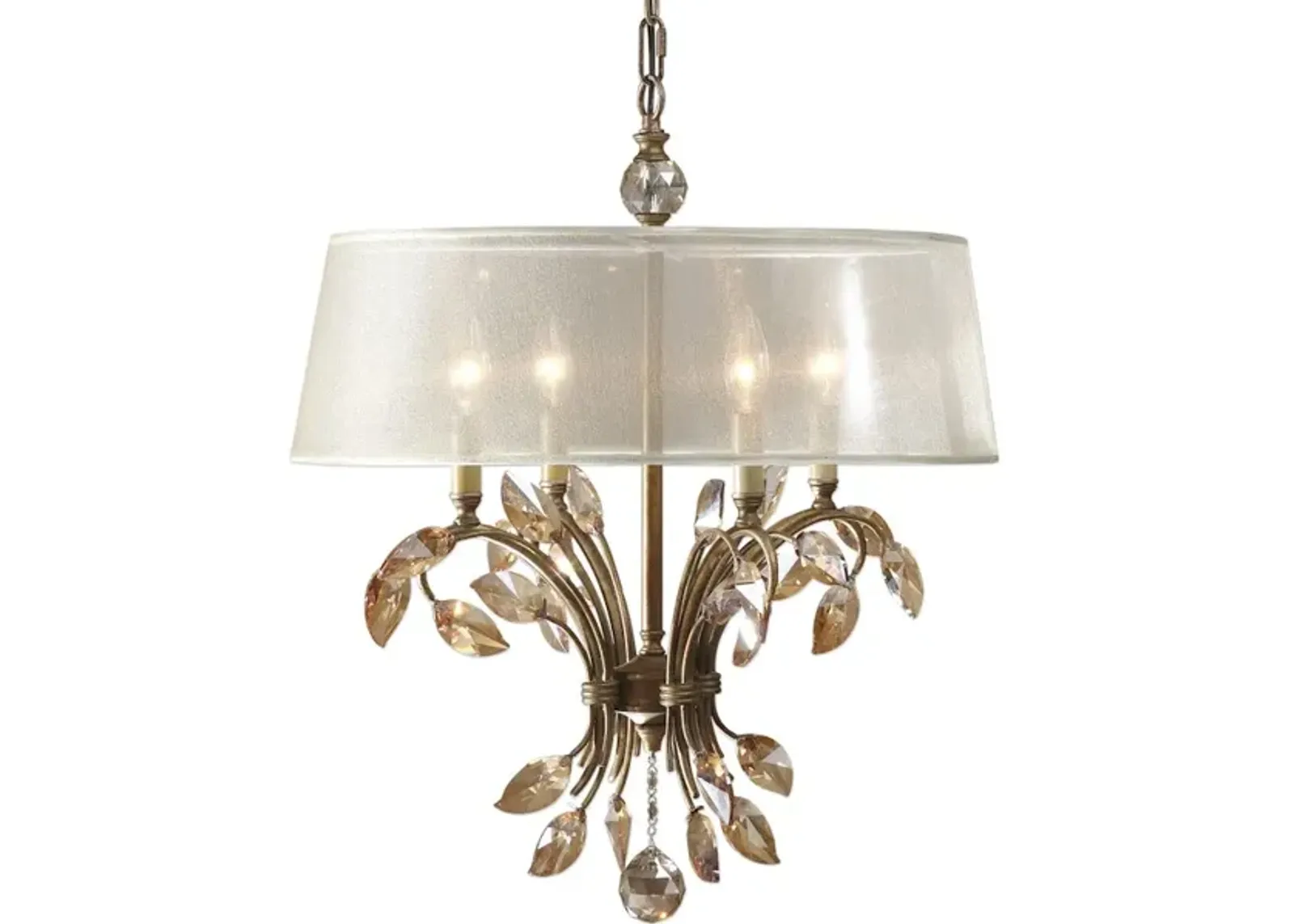 Alenya 4 Light Gold Metal Chandelier