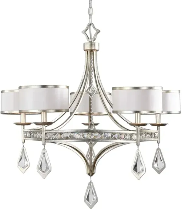 Tamworth 5 Light Silver Champagne Chandelier