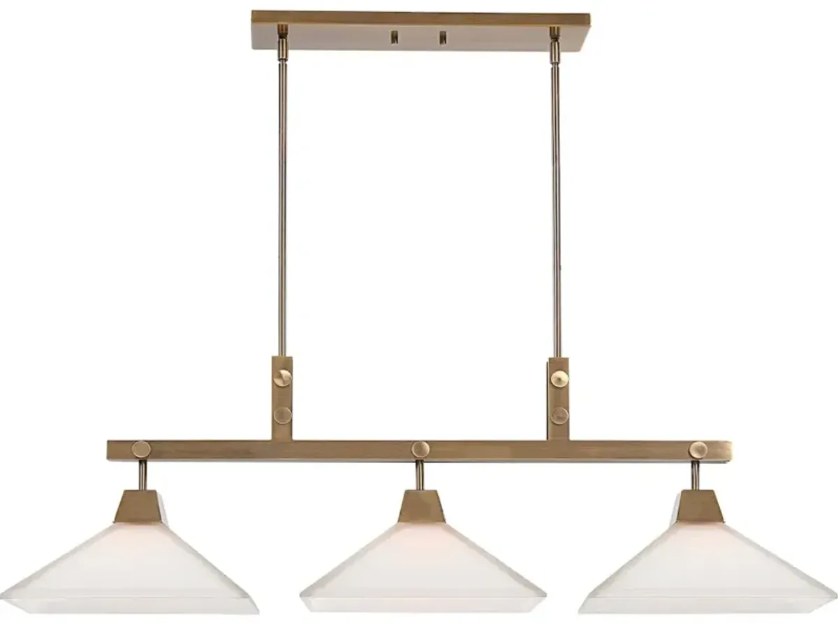 Brookdale Industrial 3 Light Linear Chandelier