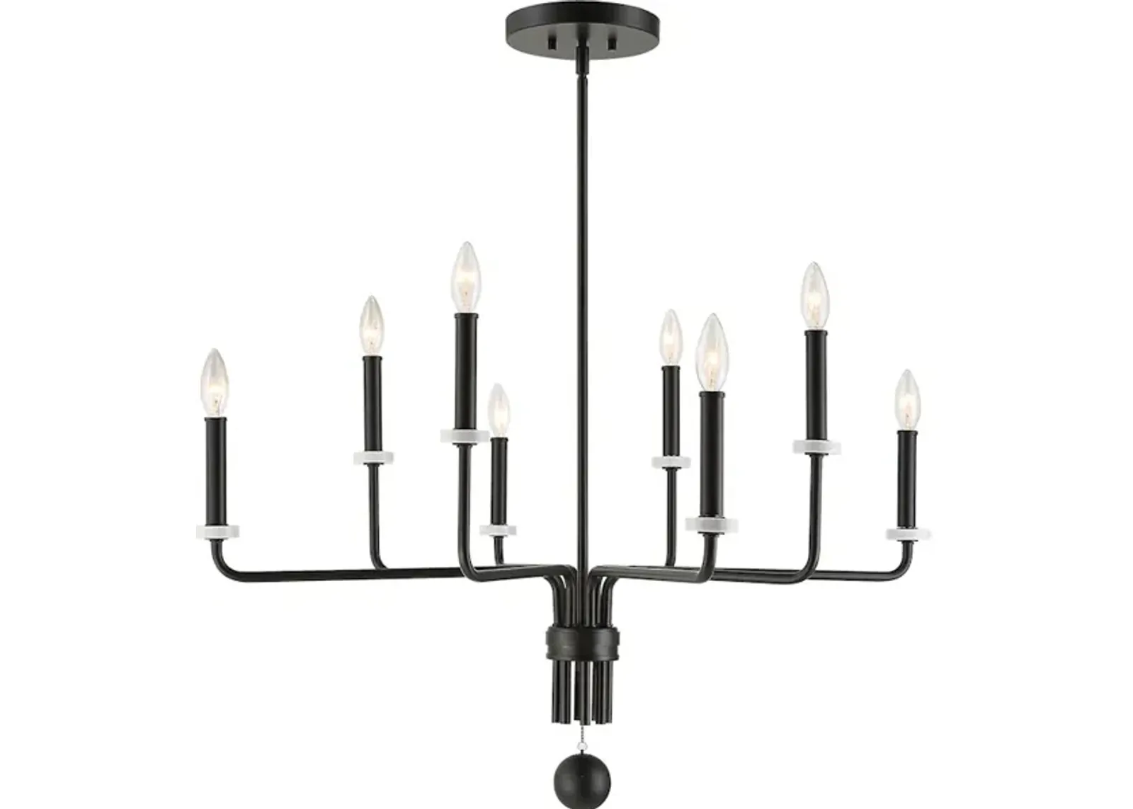 Ebony Elegance 8 Light Chandelier