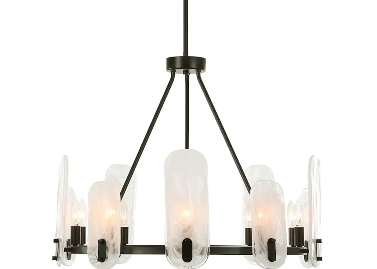 Ellipse 10 Light Dark Bronze Chandelier