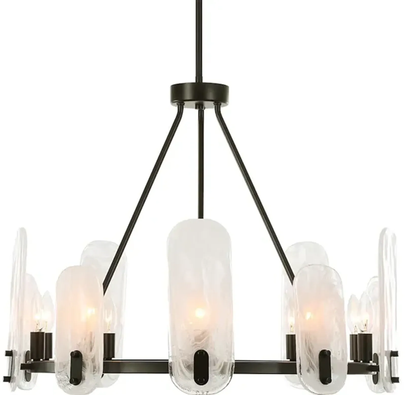 Ellipse 10 Light Dark Bronze Chandelier