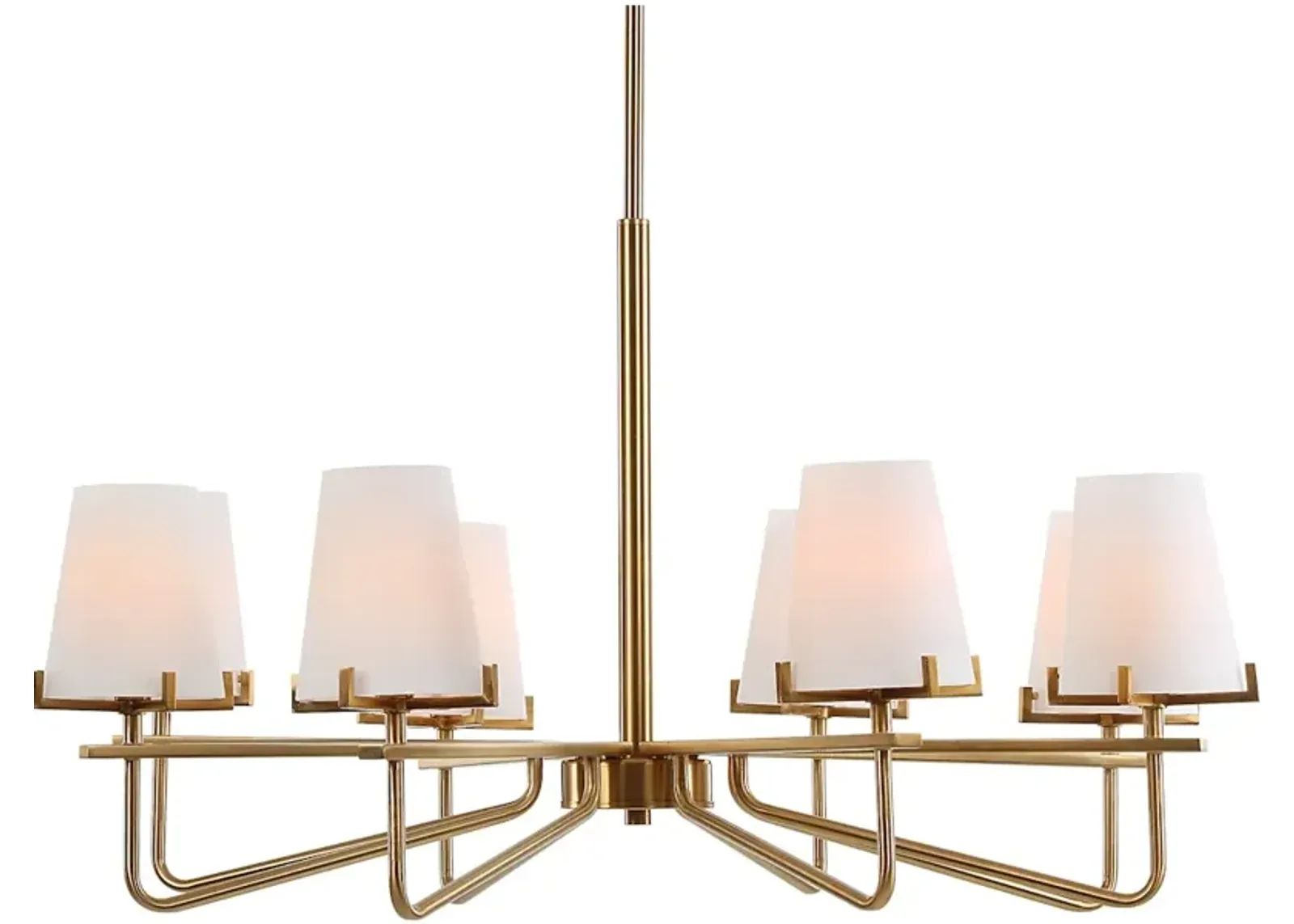 Lassen 8 Light Brass Chandelier