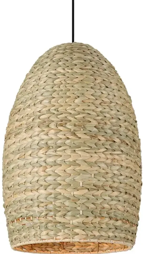 Cardamom 1 Light Woven Rope Pendant