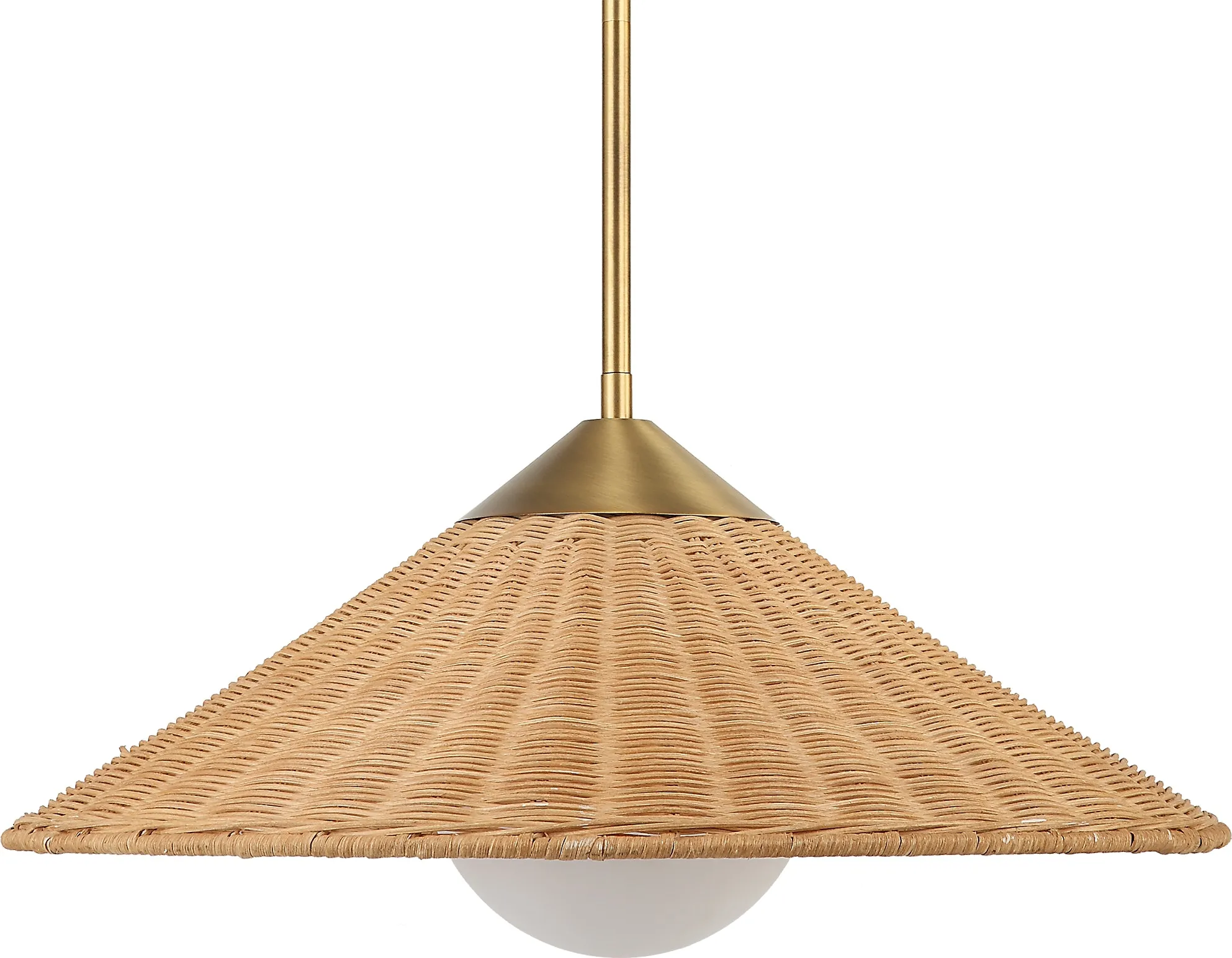 Phuvinh 1 Light Rattan Shade Pendant