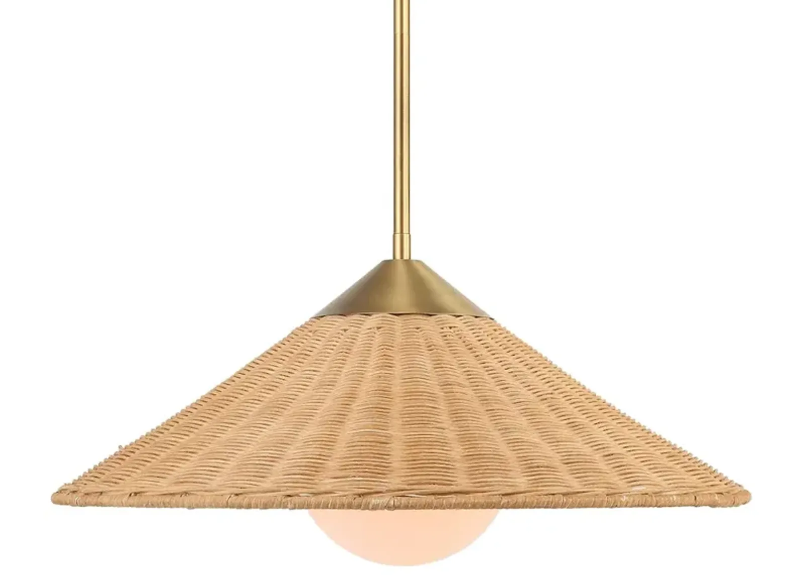 Phuvinh 1 Light Rattan Shade Pendant