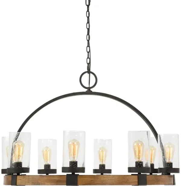 Atwood 8 Light Wagon Wheel Pendant