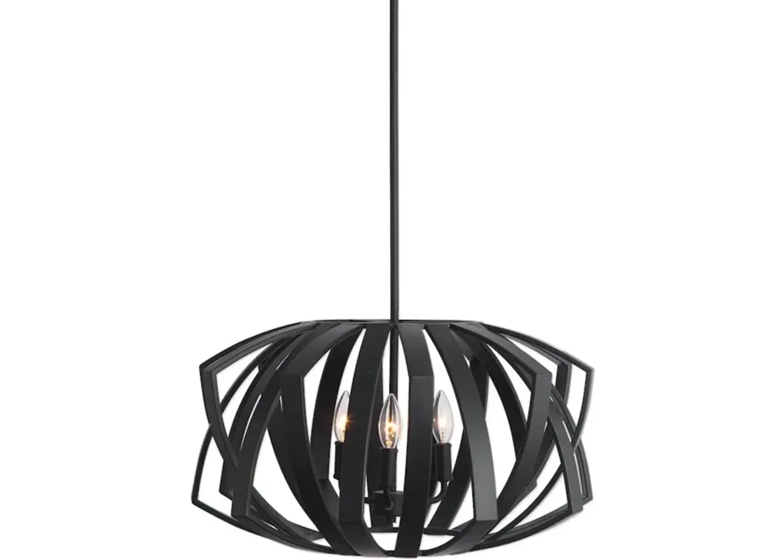 Thales Black Geometric 3 Light Pendant