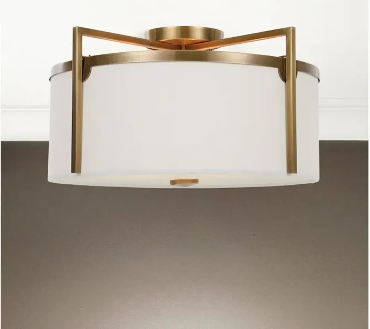 Colfax Brass 3 Light Semi Flush