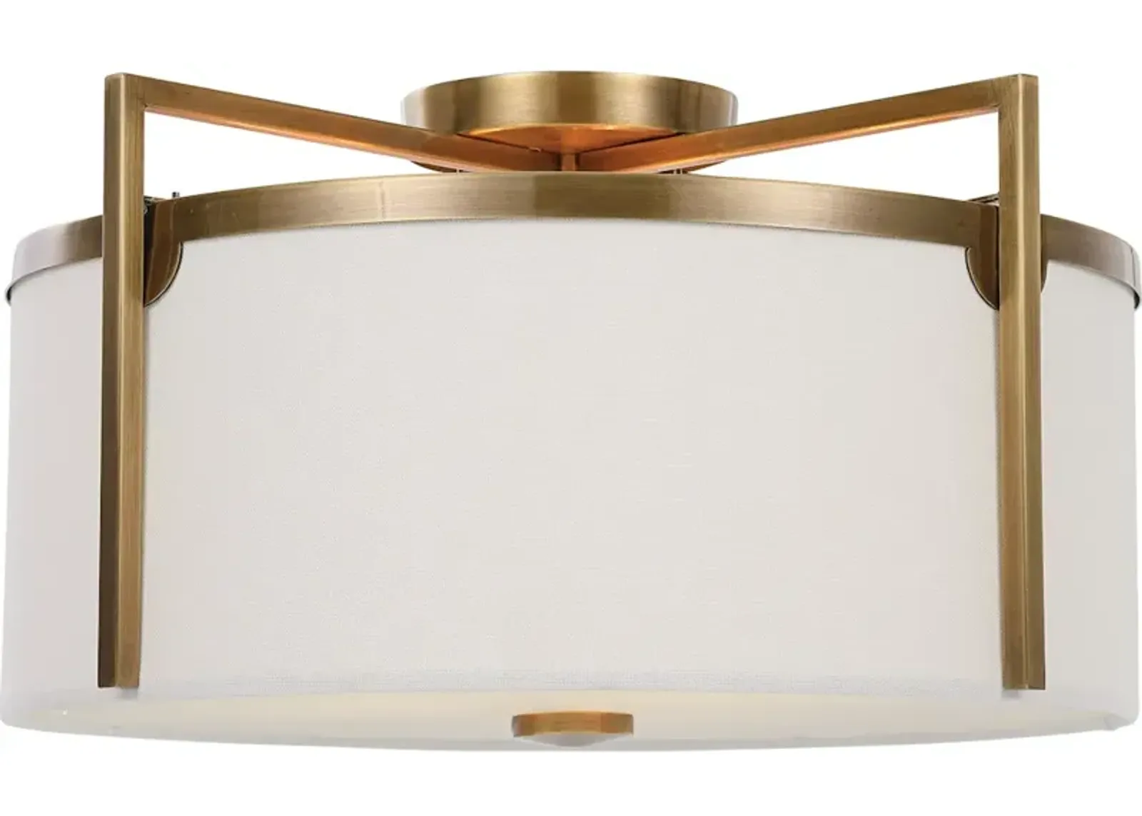 Colfax Brass 3 Light Semi Flush