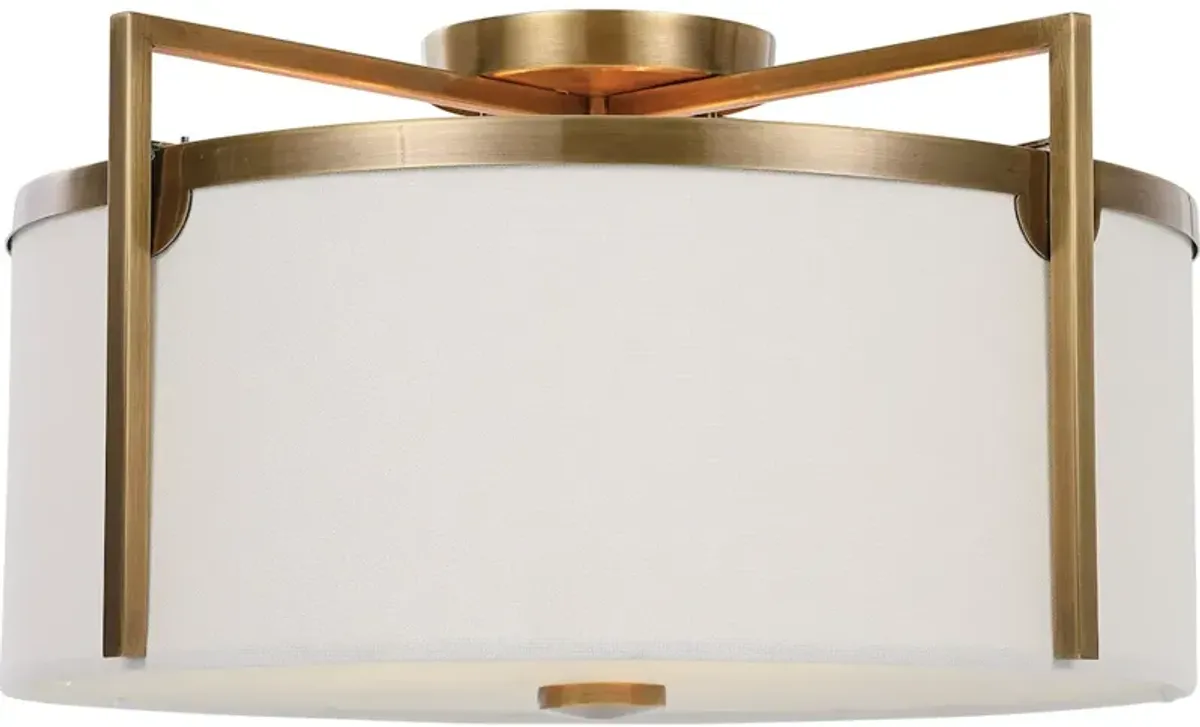 Colfax Brass 3 Light Semi Flush