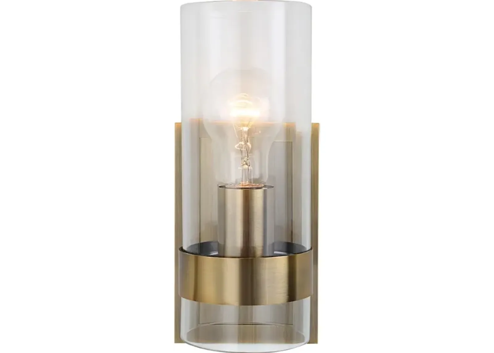 Cardiff Antique Brass 1 Light Cylinder Sconce