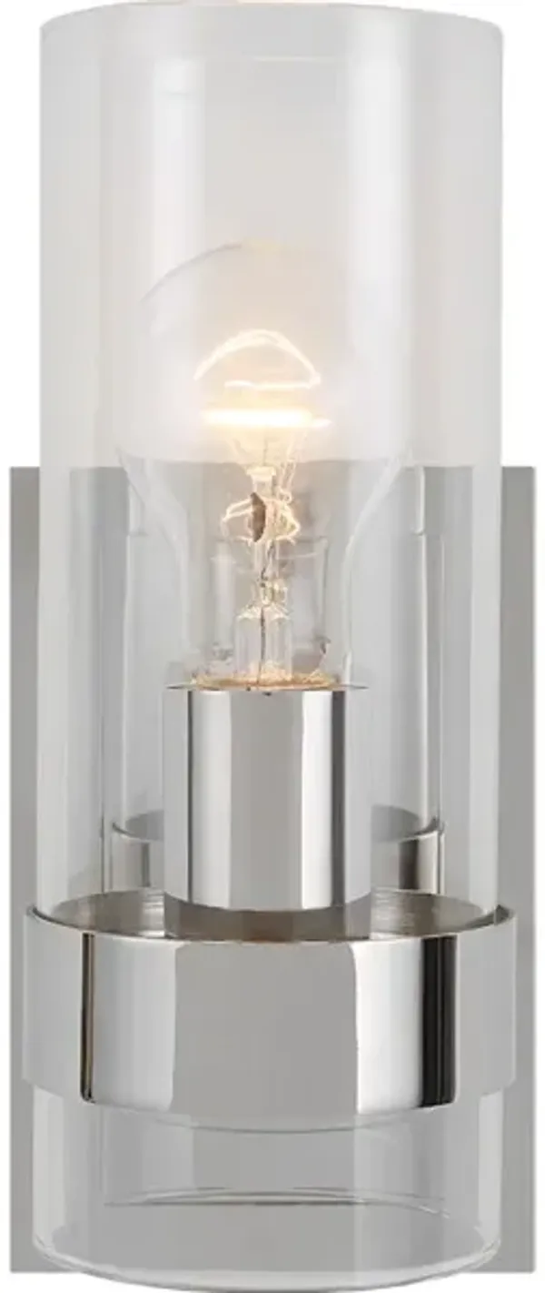 Cardiff Nickel 1 Light Cylinder Sconce