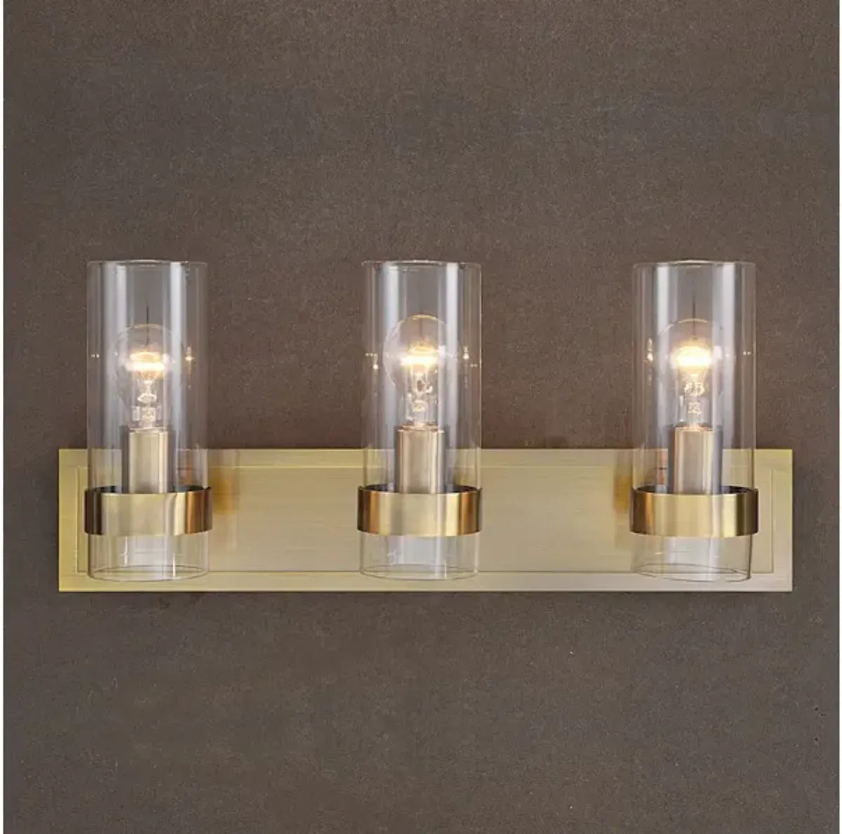 Cardiff Antique Brass 3 Light Vanity