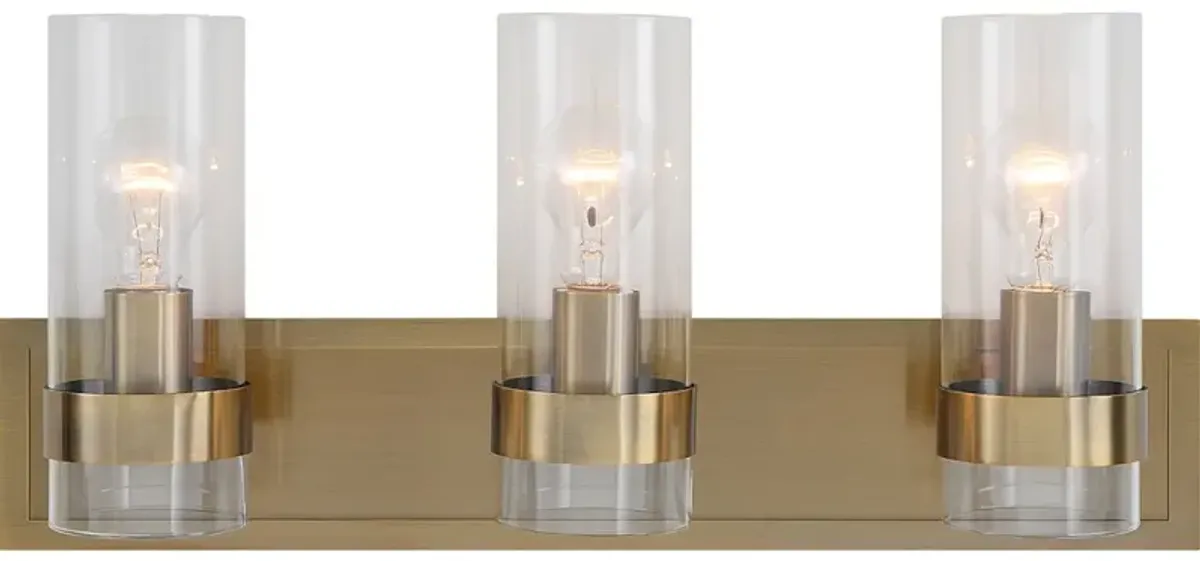 Cardiff Antique Brass 3 Light Vanity