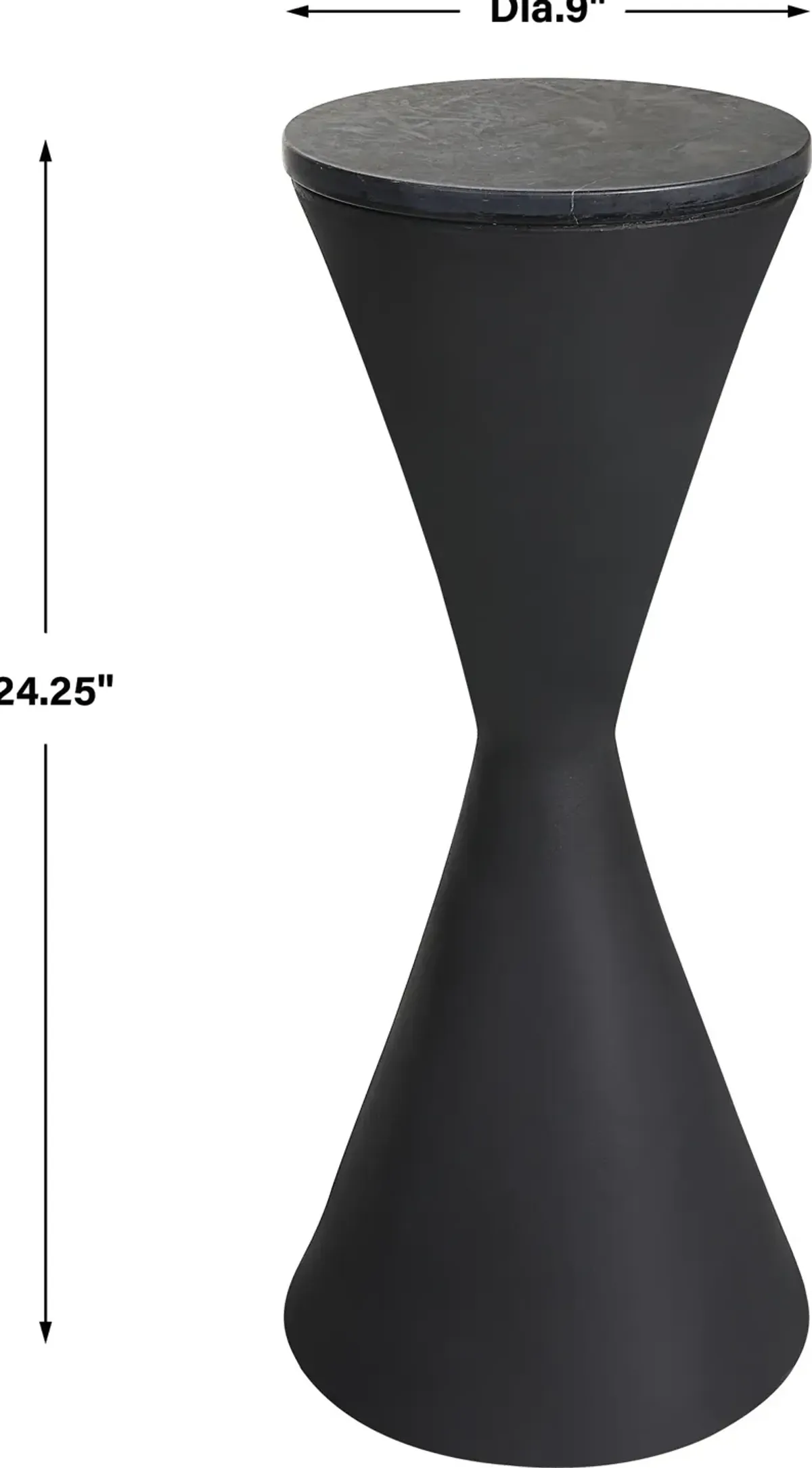 Time's Up Hourglass Shaped Drink Table