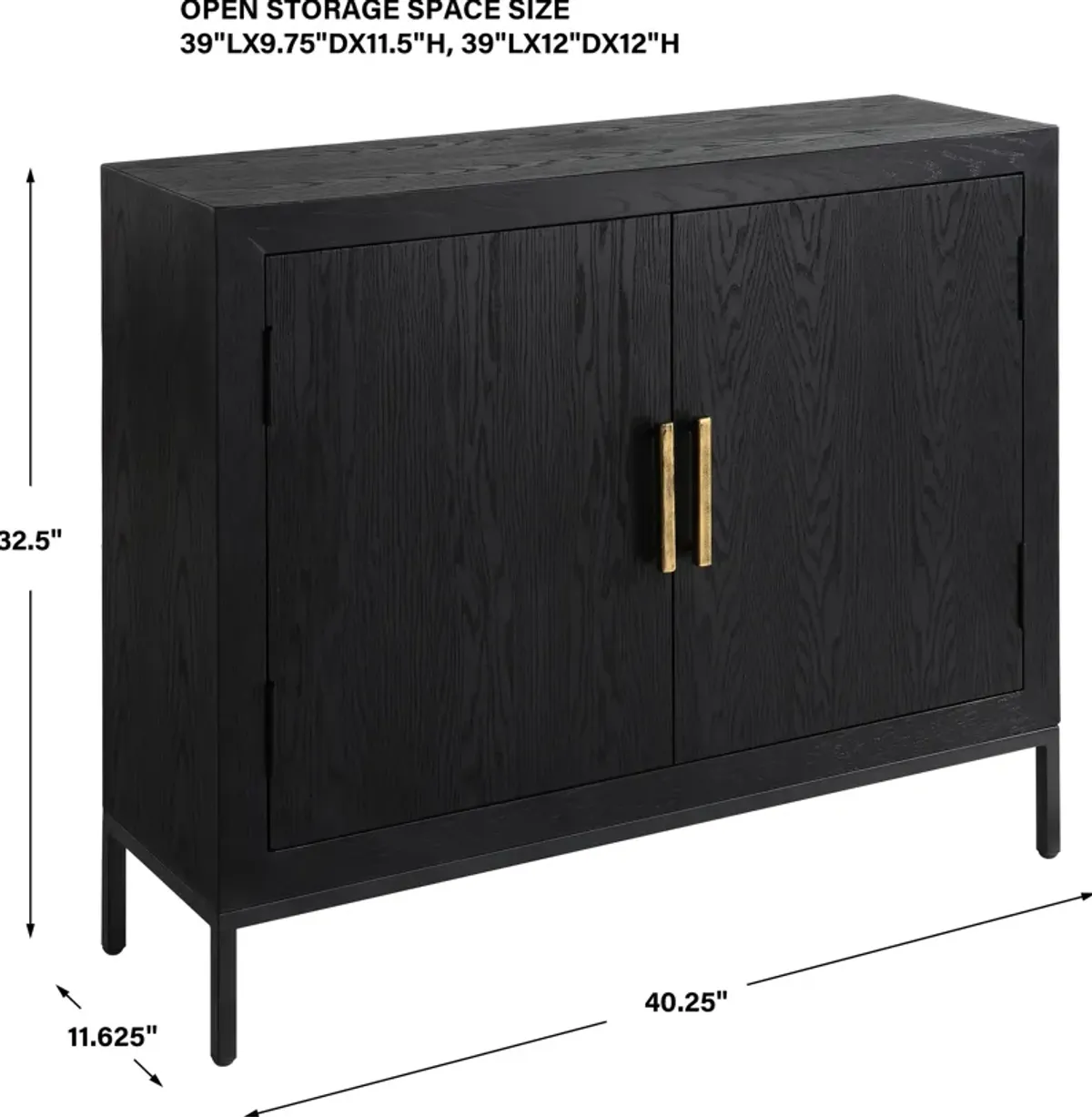 Front Range Dark Oak 2 Door Cabinet